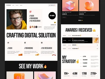 Personal Website for a Creative Professional 🎯 branding ui uiux uiuxdesign ux uxresearch webdesigninspiration websitedesign