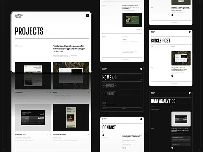 Parker | Portfolio — Template #4 blog cms concept design designer landing page minimalist modern portfolio ui ux web web design webdesign website