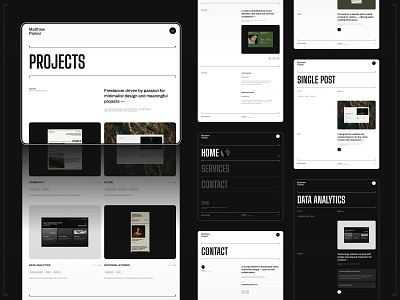 Parker | Portfolio — Template #4 blog cms concept design designer landing page minimalist modern portfolio ui ux web web design webdesign website