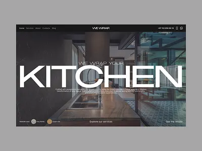 Promo website for luxury renovation company branding company website corporate website design hero section homepage interface landing page luxury portfolio website promo site renovation typography ui ui design uiux user interface ux web design webflow