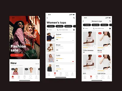 Sleek, Stylish & User-Centered Shopping Experience app design app interface clean design clothing app dribbble shots ecommerce app fashion app fashion mobile fashion ui minimal ui mobile shopping mobile ui modern ui online store product card product listing responsive design shopping app uiux design user experience