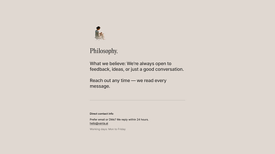 Problem and Philosophy branding clean contact contact section cta section dashboard design figma icon illustration ui ux ux design