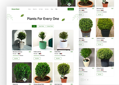 Plants E-commerce Website branding design designinspiration e commerce website landing page modernui plants website responsive design ui design user experience user interface user research ux ux design web design website design