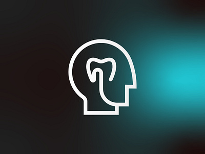 Dentist Tooth with Mind Logo Design brand branding dental dental clinic dental logo dentist dentist logo design identity logo logo design logo maker logo service mind logo tooth icon tooth logo