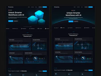 Neuroflow - AI SaaS Landing Page ai dark theme design figma template hero landing page saas uiux web design website