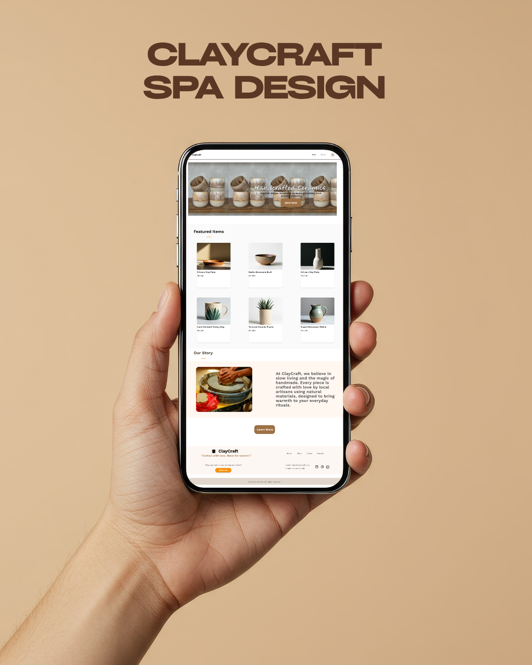 ClayCraft Single Pager UI Design figma graphic design interface single pager spa ui