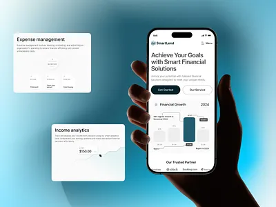 SmartLead – Mobile Financial Platform UI finance app financial website fintech lending page mobile mobile app popular responsive startup ui ux website