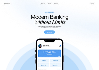 WorldlyPay hero section home page landing page ui ui design ux design web design webdesign