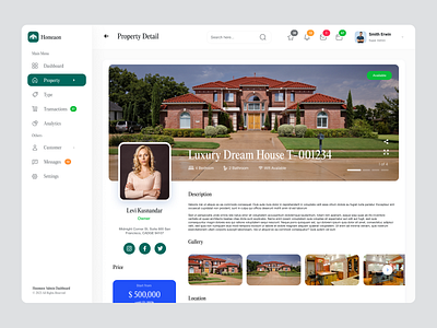 Real Estate Admin Dashboard (Property Page) admin dashboard ui admin dashboard ux admin panel analytics dashboard ui dashboard ux design figma real estate real estate admin dashboard real estate dashboard ui uiux ux
