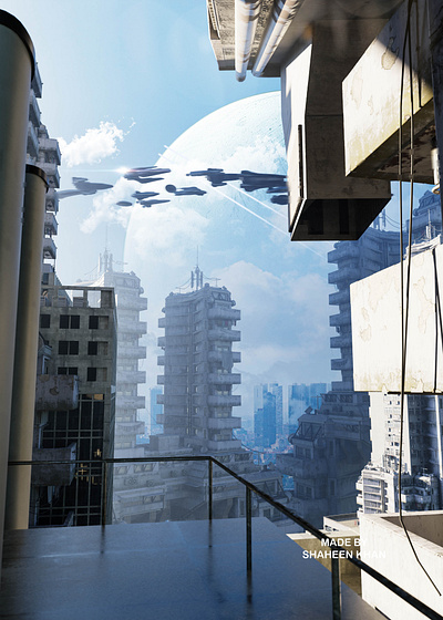 City Of The Future art concept design digital illustration movie photo manipulation poster realism ui