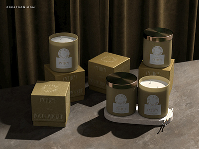 😍 Candle And Box Mockups With Curtains adobe photoshop box mockup candle mockup free free mockup freebies graphic design mockup pack mockup package mockup packaging mockup paper box mockup psd square box mockup