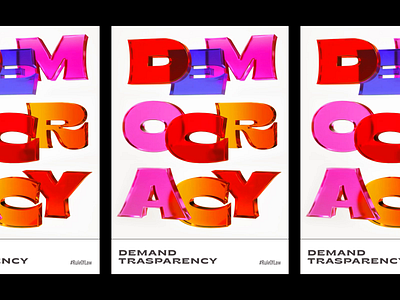Democracy Demand Transparency adobe firefly animatedposter animation atanas giew balkan desig bulgaria bulgarian design cinema4d creative common creative commons democracy eastern europe flow motion design poster design rule of law typography typography poster veo2 veo3
