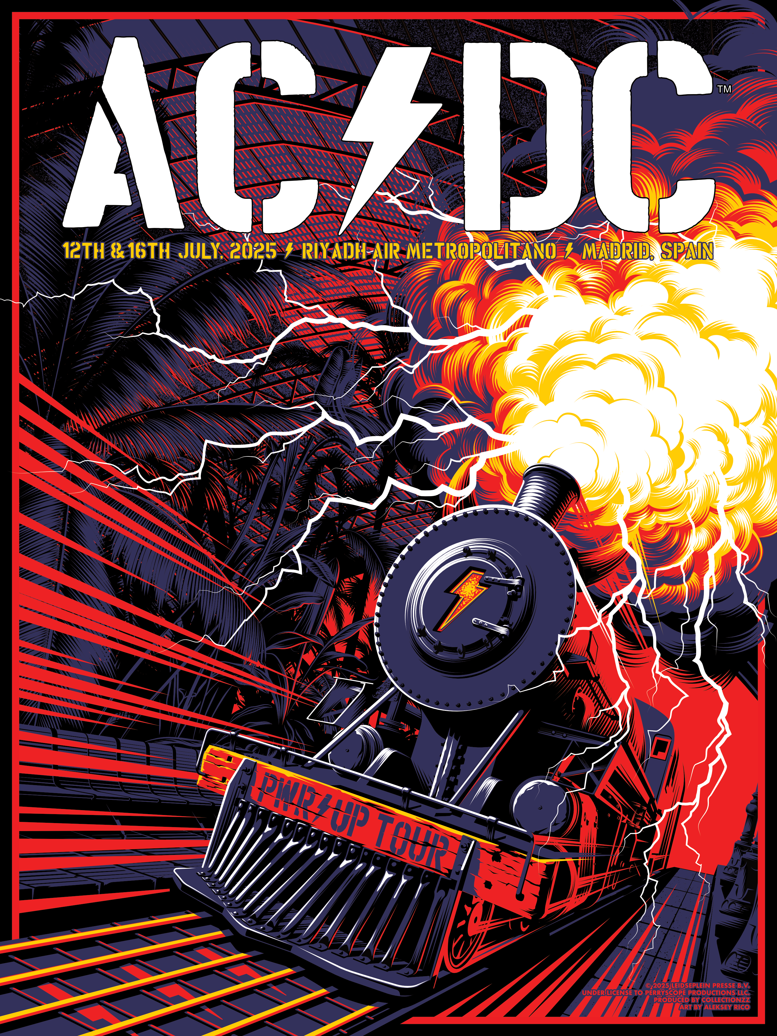 Gig poster for AC/DC shows at Madrid acdc event gig poster poster vector