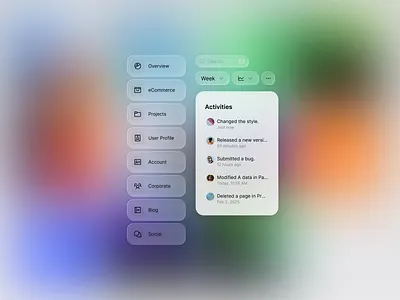 SnowUI now supports liquid glass dashboard ui kit design system ui design
