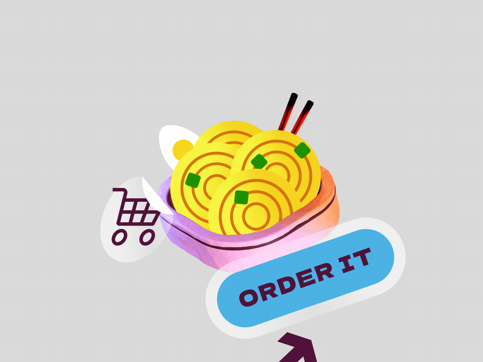 Example of At your door — Food delivery shot