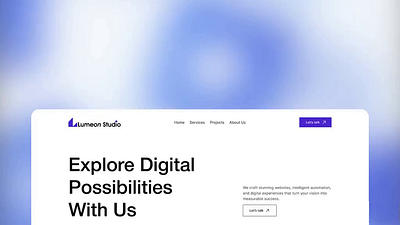 Modern Hero Section UI for IT & Web Design Agency | Zentexx web development