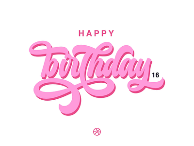 Happy Birthday for Dribbble animation birthday clean cute design dribbbles birthday flat graphic design greeting card illustration message minimal motion design paperplane pink svgator sweet 16