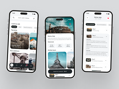 Tour Booking App - Liquid Glass UI app booking booking app concept glass liquid liquid glass ui