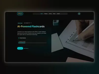 AIFlash: AI-Powered Flashcards aiflash branding figmadesign flashcards learningtool productdesign uidesign uiux
