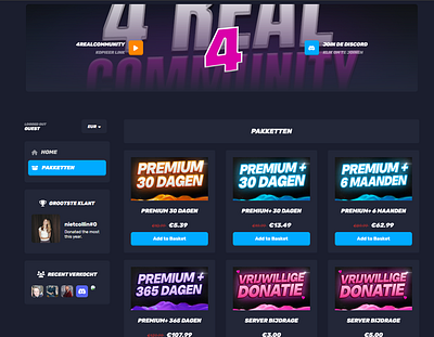 FiveM Tebex store design branding coding design development discord figma fivem fivem template game gaming gta illustration minecraft ps5 store tebex ui
