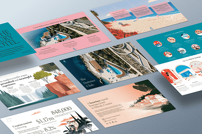 The Summer Club – Boutique Hotel Pitch Deck branding copywriting creative figma creative pitch deck figma google slides graphic design hotel pitch deck illustration pitch deck powerpoint presentation slides