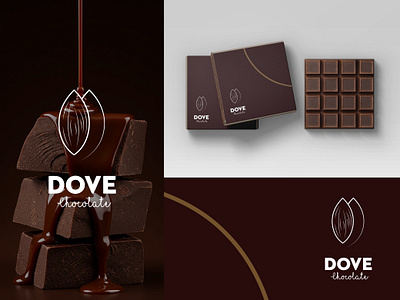 Dove Chocolate Logo branding chocolate graphic design logo logo design packaging