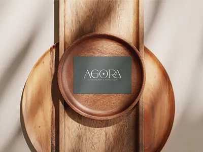 Agora Business Card bar business card dubai elegant graphic design logo