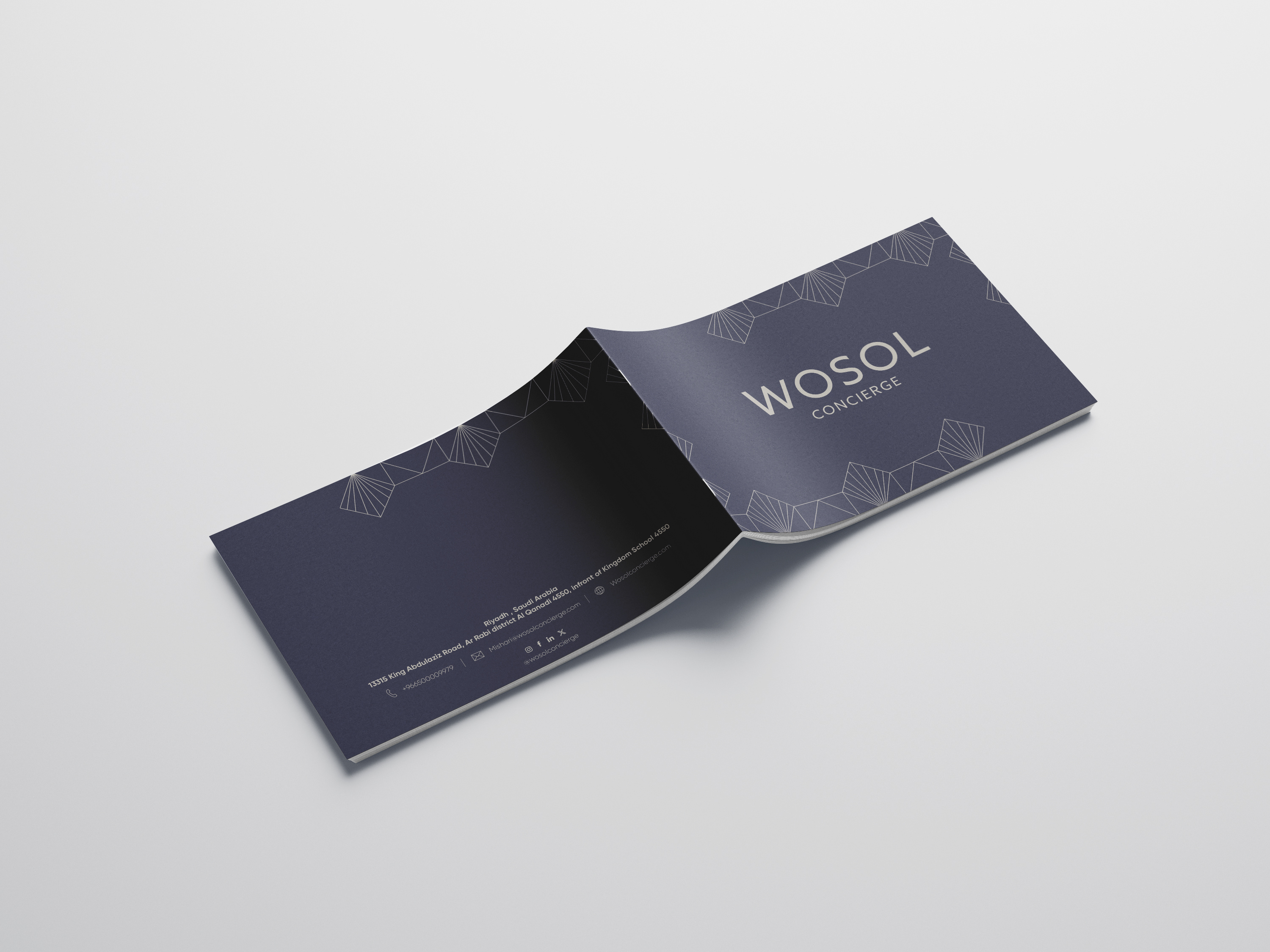 Wosol Concierge Brochure branding brochure company profile concierge elegant graphic design luxury saudi arabia