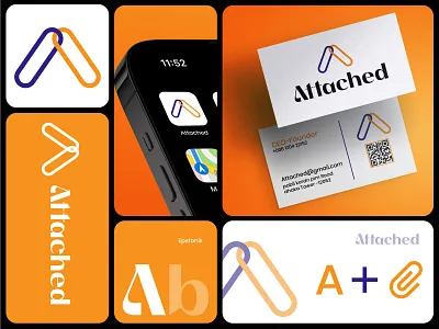 Attached Modern Logo Design attached logo brand branding brandingidentity brandmark businesslogo graphic design logo logotype minimal logo modern modern logo