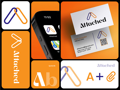 Attached Modern Logo Design attached logo brand branding brandingidentity brandmark businesslogo graphic design logo logotype minimal logo modern modern logo