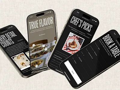 Restaurant Mobile Website Design Concept app interfaces application design mobile ui mobile ux mobile website modern website professional website restaurant website ui design ui ux ui ux design web design web interface