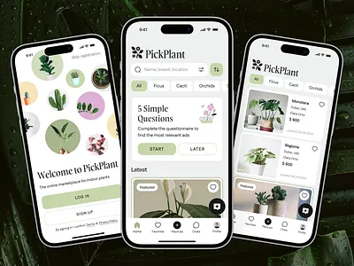 Plant Marketplace Mobile App app interfaces application ui best app design ecommerce app interactive design marketplace mobile app design mobile app ui mobile ui mobile ux modern app ui ui design ui ux ui ux design
