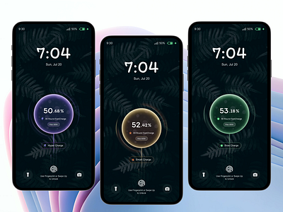 Charging Screen - UI Concept charging minimalist mobile app design mobiledesign simple ui design uiux