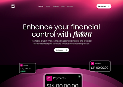 Fintech Landingpage Hero app branding design figma fintech hero hero section herosection landing page landinpage marketing page marketingpage ui ux