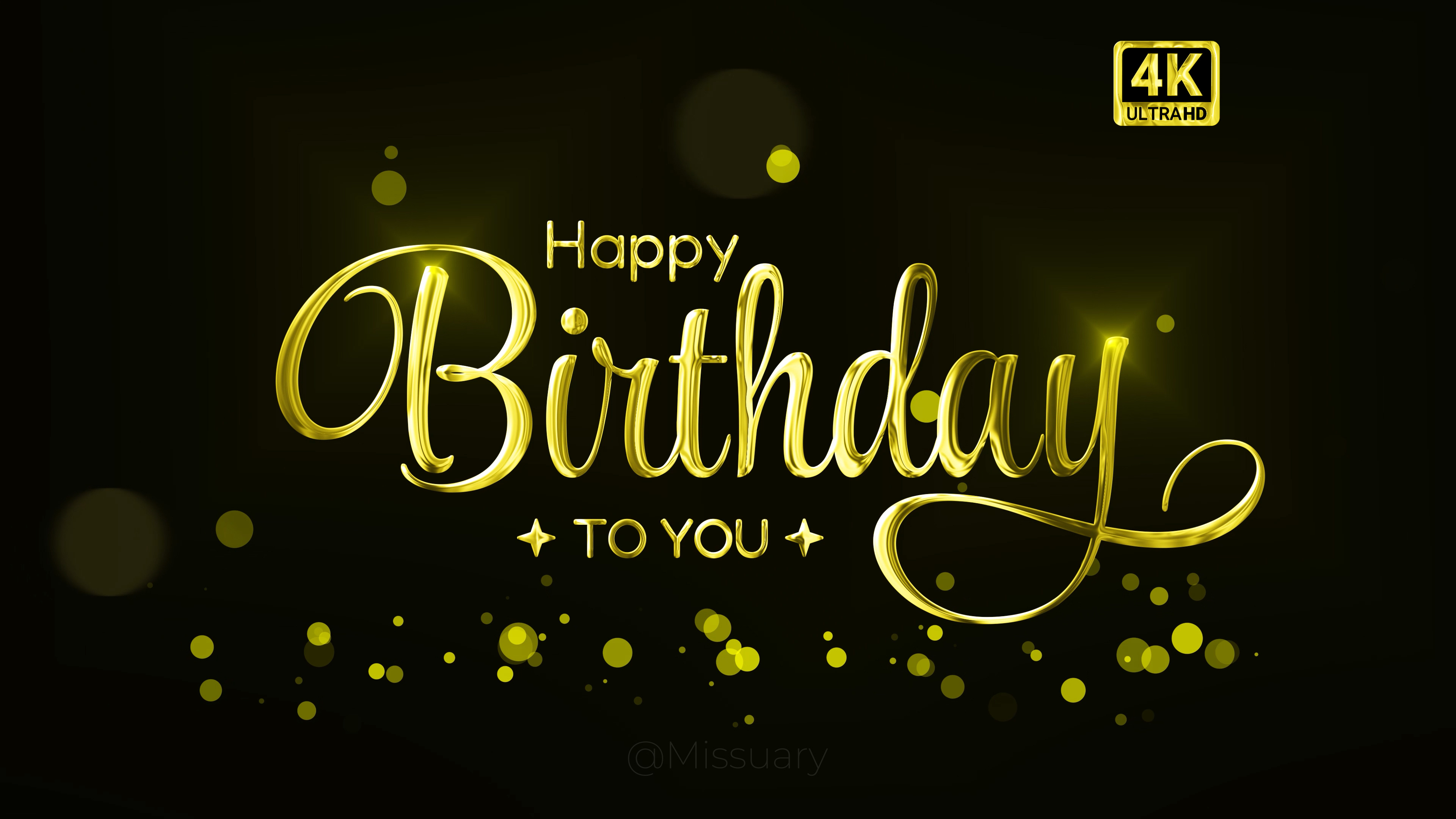 Happy Birthday Golden Animation birthday birthday intro gretting luxury motion graphics