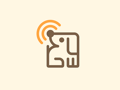 Dog Logo Design animal dog geometric line logo design pet puppy radar search signal