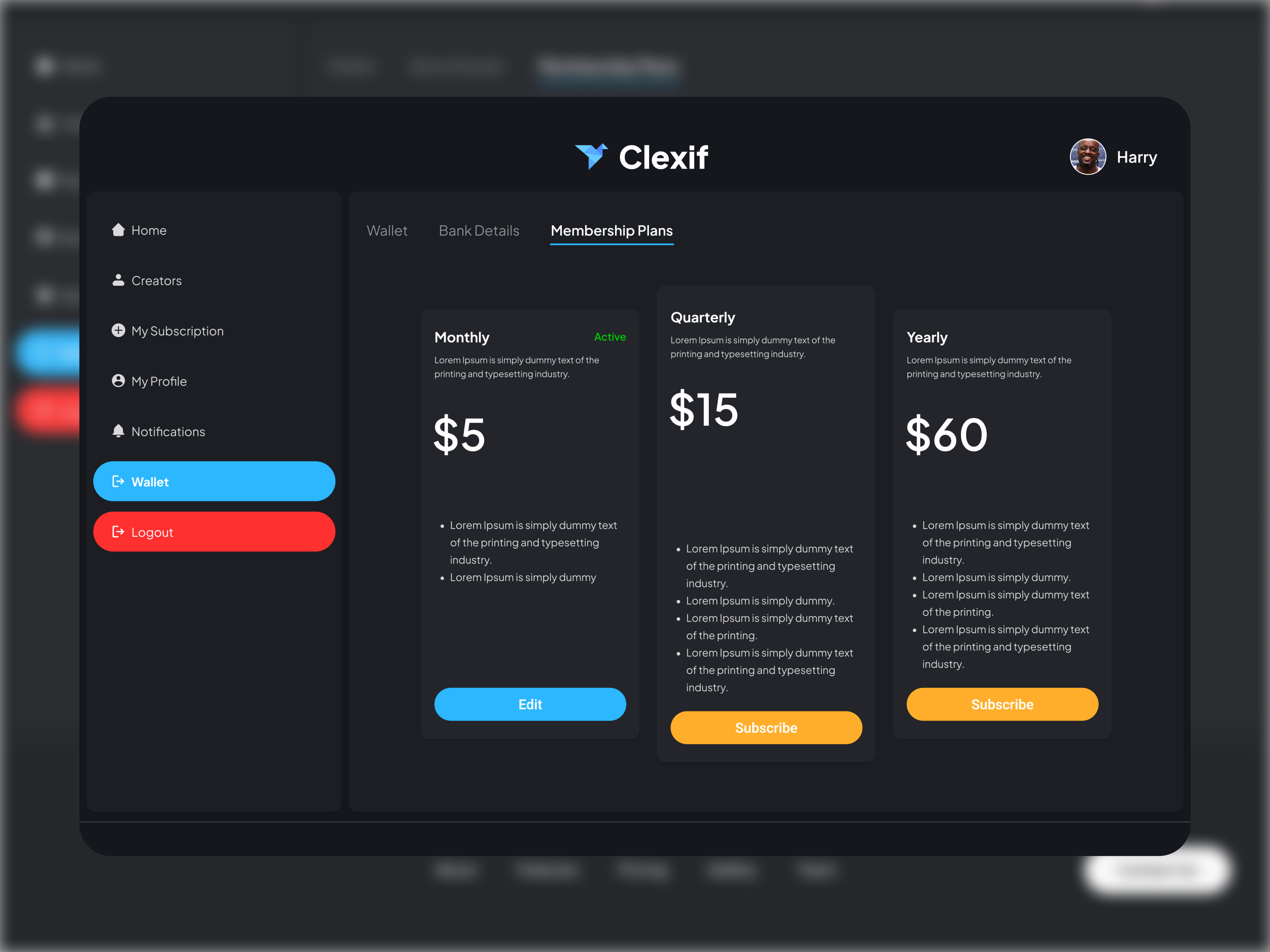Example service media