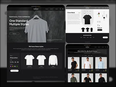 Online store e commerce ecommerce modern modern design online store shirts website ui ui ux ux web web design website website design