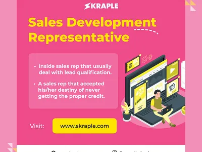 Sales Representative Post animation branding design graphic design illustration logo motion graphics typography ui vector