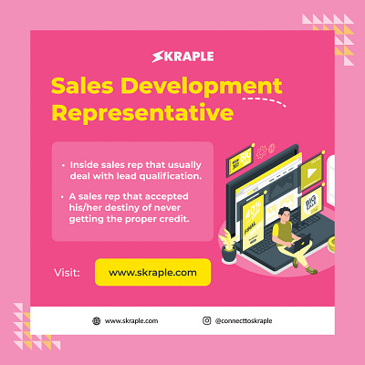 Sales Representative Post animation branding design graphic design illustration logo motion graphics typography ui vector