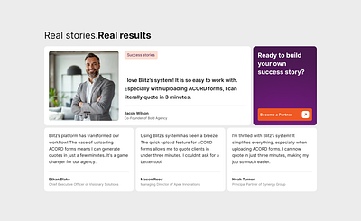 Testimonial / Casestudy / Stories case study cta figma section free figma stories testimonial