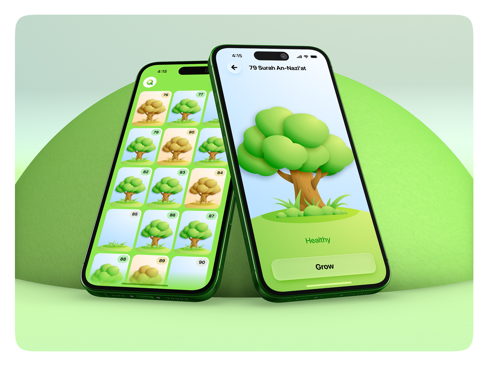 Case Study - Gamified Quran Revision App for Kids android app mockup branding graphic design illustration ios islamic kids logo metaphor mobile app mvp product design prototype tree ui uiux ux visual design