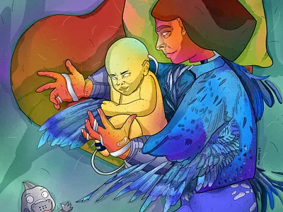 Her Arms, My World bengaliart culturalart dailylifeart dribbbleartwork emotionalart folkillustration heartwarmingart herarmsmyworld humanconnection illustrationoflove motherandchild motherfigure motherhoodillustration motherslove southasianart storytellingart tendermoments traditionalstyle villagelife warmcolors