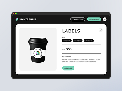 Printing products shop b2b bold typography branding business website contact page ecommerce graphic design interface design minimal mobile adaptive online ordering print service print shop product page startup ui ux web design web platform website
