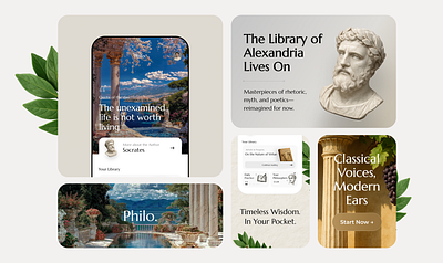 Philo app art bento classic grid motion philosophy ui website