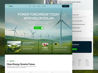 Solar Energy Landing Page ecology energy landing page landing page renewable energy landing page solar energy solar energy landing page solar landing page solar panel website design solar power landing page sustainable energy landing page web design website