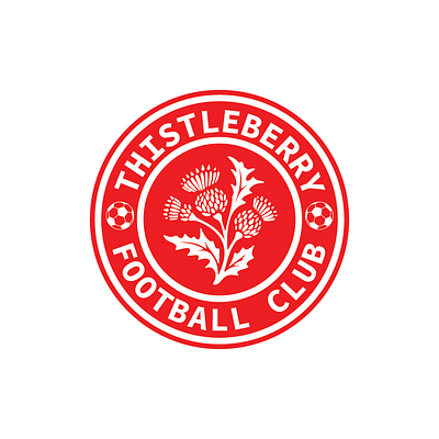 THISTELBERRY FOOTBALL CLUB BADGE badge ball designer football games graphic design identity illustration logo soccer sports