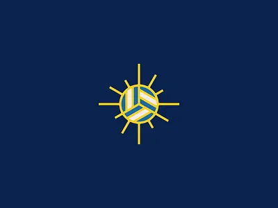 Beach Volleyball Sun association beach branding charge club crypto days identity illustration logo minimal net ray sand simple sport sports summer sun volleyball