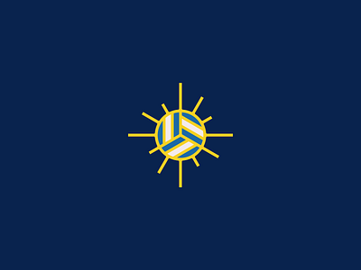 Beach Volleyball Sun association beach branding charge club crypto days identity illustration logo minimal net ray sand simple sport sports summer sun volleyball