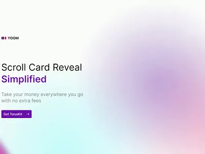 Card scroll reveal simplified animation css design html interaction scroll torus kit ui